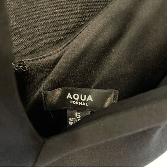 AQUA
One-Shoulder Ruffled Gown - Picture 8 of 9